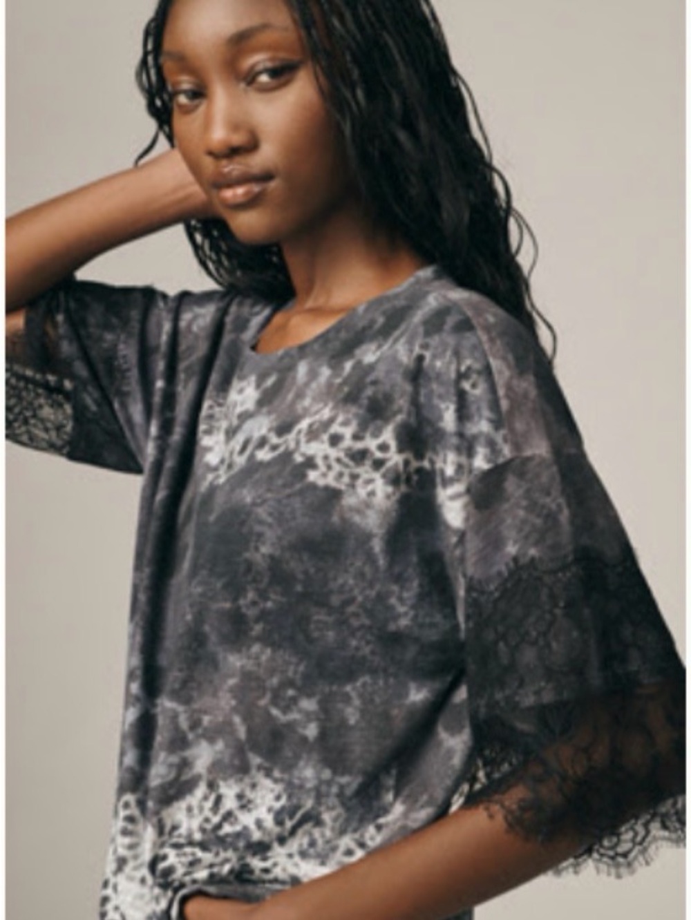 Anthropologie PILCRO SHORT-SLEEVE PYTHON PRINT BLOUSE